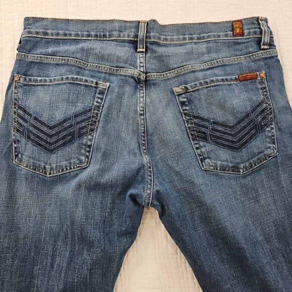 7 For All Mankind Standard Jeans Men's 36x30 Straight Leg Button Fly EUC Stretch - Picture 11 of 16